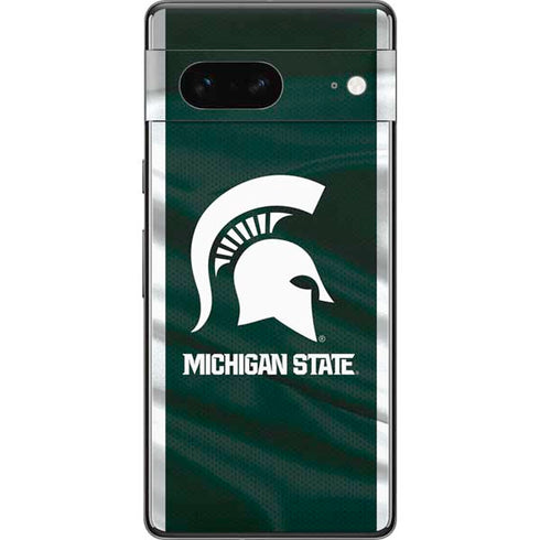 Michigan State University Away Grey Jersey Pixel Skins